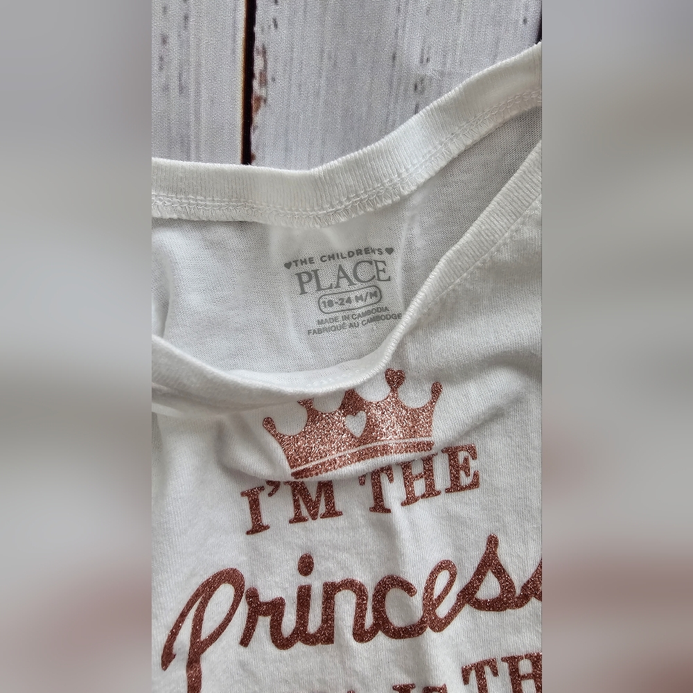 The Children's Place White and Glitter Crown Top And Bottom Set - Picture 4 of 5